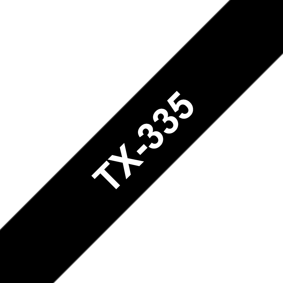 Brother TX-335 Schriftband – weiß auf schwarz